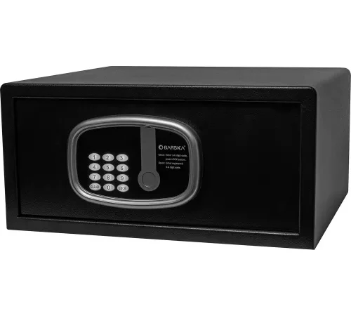 Barska? Laptop Hotel Safe, 16-9/16"W x 14-9/16"D x 7-7/8"H, Black