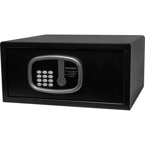 Barska Laptop Hotel Safe, 16-9/16"W x 14-9/16"D x 7-7/8"H, Black