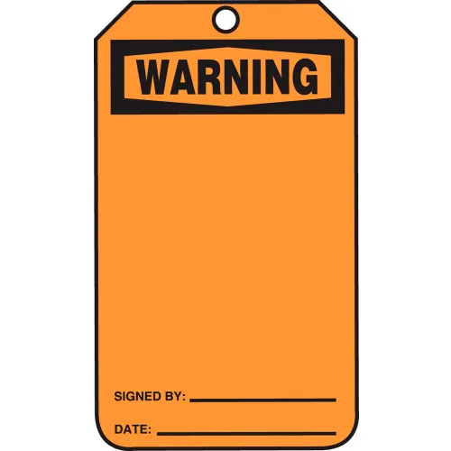 Accuform MWGT205CTP Warning Tag, PF-Cardstock, 25/Pack