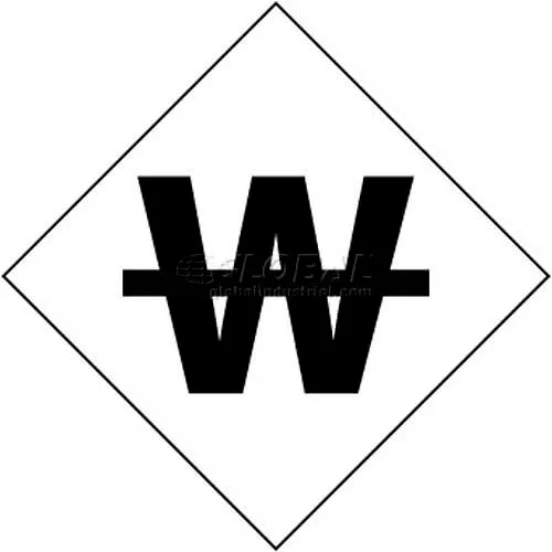 NMC DCL102 NFPA Label Symbol, Use No Water, 2-1/2" X 2-1/2", White/Black, 5/Pk