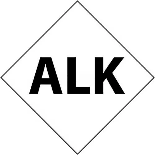 NMC DCL132 NFPA Label Symbol, Alk, 2-1/2" X 2-1/2", White/Black, 5/Pk