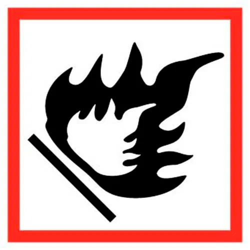 NMC GHS2004AL2, Flammable GHS Label, Paper, 4" x 4", 250/ROLL