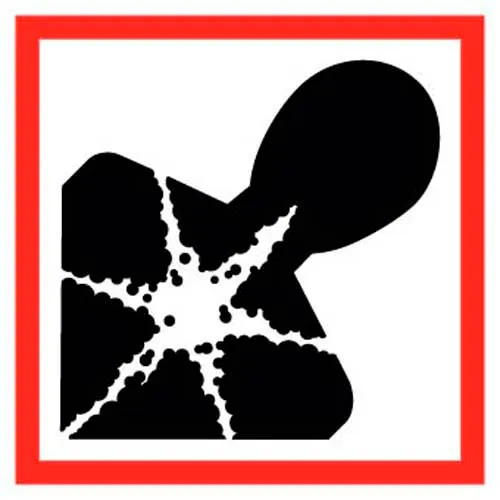 NMC GHS408AP, Health Hazard GHS Label, Vinyl, 4" x 4", 5/PACK