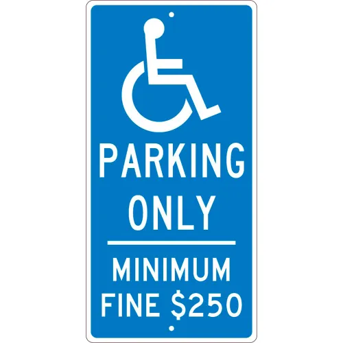NMC TMS307H Traffic Sign, Reserved Parking California, 24" X 12", Blue