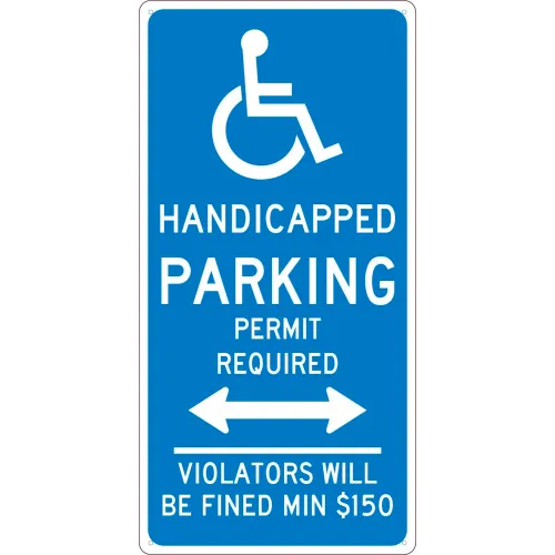NMC TMS309G Traffic Sign, Reserved Parking Connecticut, 24" X 12", Blue