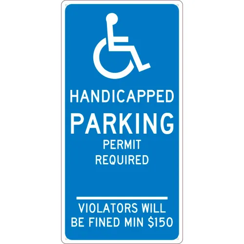 NMC TMS310G Traffic Sign, Reserved Parking Connecticut, 24" X 12", Blue