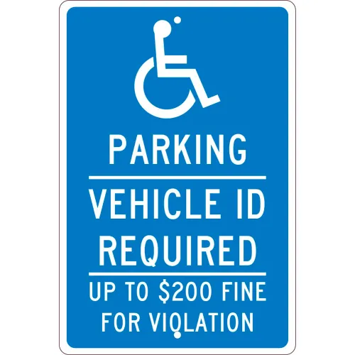 NMC TMS320H Traffic Sign, Reserved Parking Minnesota, 18" X 12", Blue
