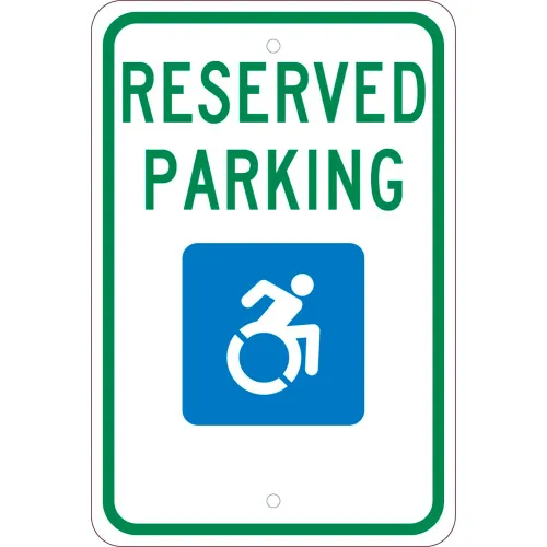 NMC TMS326J Traffic Sign, Reserved Parking New York, 18" X 12", White