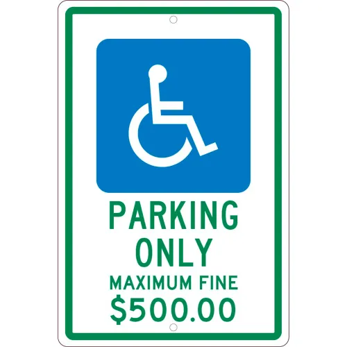 NMC TMS331H Traffic Sign, Reserved Parking Ohio, 18" X 12", White