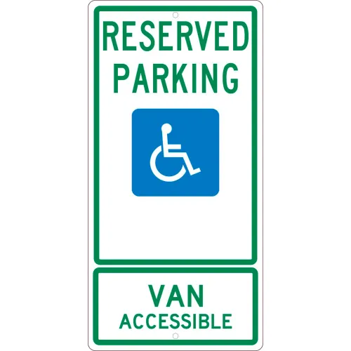 NMC TMS336H Traffic Sign, Reserved Parking Texas Sign, 24" X 12", White
