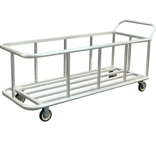 New Age Industrial Heavy Duty Aluminum Triple Universal Trash Can Cart, 1000 lb. Capacity