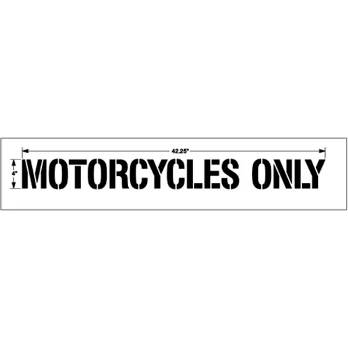 Newstripe 4" Motorcycles Only, PolyTough, Plastic, White