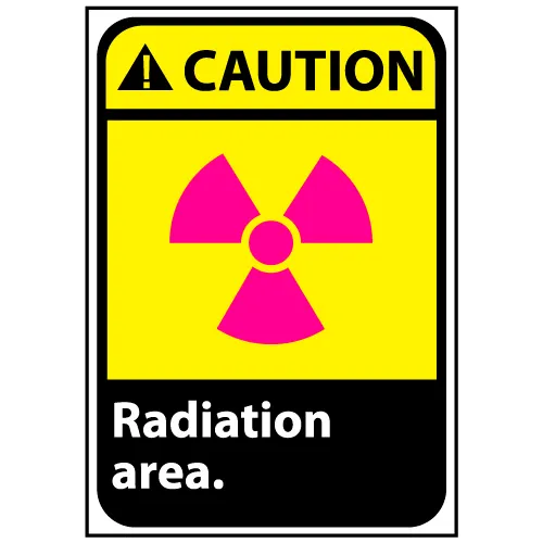 Caution Sign 14x10 Rigid Plastic - Radiation Area