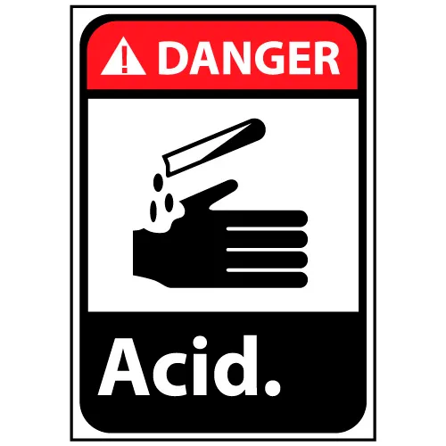 Danger Sign 14x10 Rigid Plastic - Acid