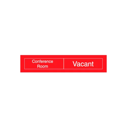 Engraved Occupancy Sign - Conference Room In Use Vacant - Gray