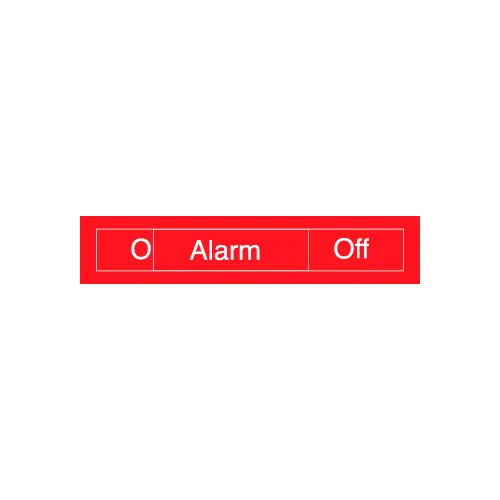 Engraved Occupancy Sign - Alarm On Off - Gray