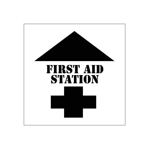 Plant Marking Stencil 20x20 - First Aid Station