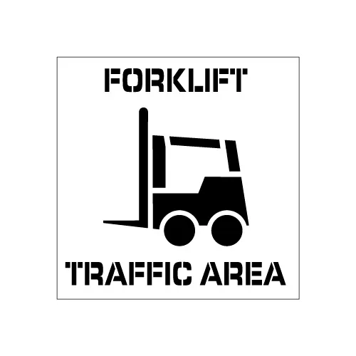 Plant Marking Stencil 20x20 - Forklift Traffic Area