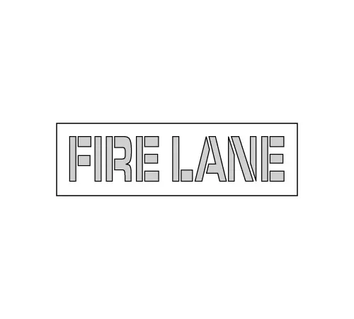 Parking Lot Stencil 22x4 - Fire Lane