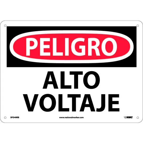 Spanish Plastic Sign - Peligro Alto Voltaje