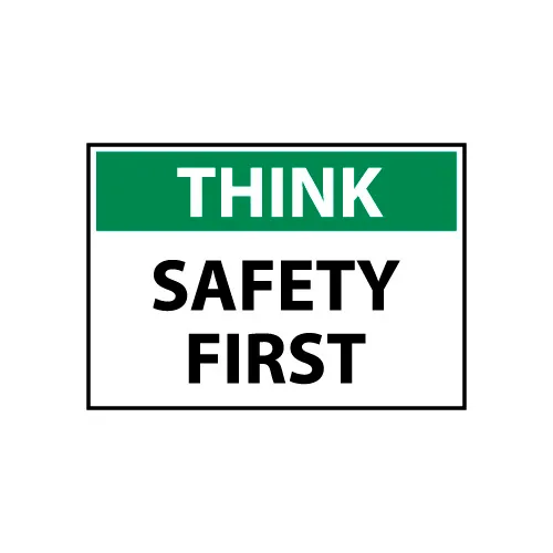Think Osha 10x14 Rigid Plastic - Safety First