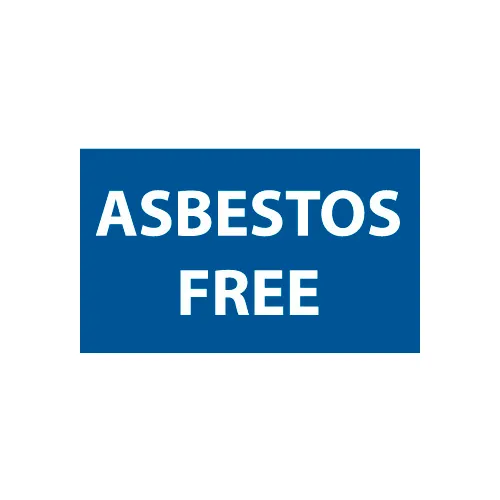 Roll of 500 Hazard Warning Vinyl Labels - Asbestos Free