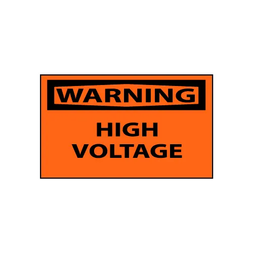 Machine Labels - Warning High Voltage