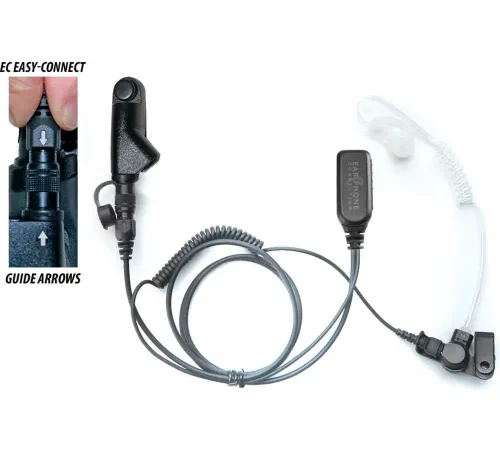 Earphone Connection Hawk EP1348EC Easy-Connect Lapel Microphone Surveillance Kit, Harris