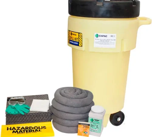 ENPAC 50 Gallon Wheeled SpillPack Spill Kit, Universal, Yellow, 1450-YE