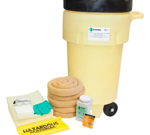 ENPAC 50 Gallon Wheeled SpillPack Spill Kit, Aggressive, Yellow, 1451-YE