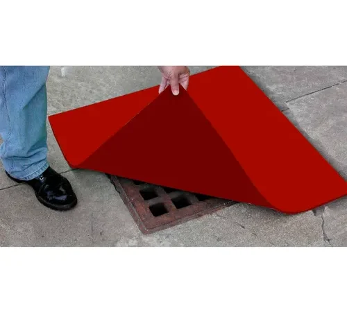 ENPAC® Spill Protector Drain Cover, 18" x 18" x 1/4", Red, 4318-SP