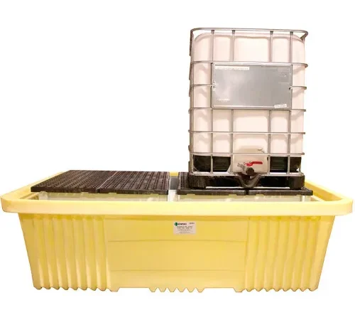 ENPAC? 5480-YE-D Double IBC 4000i" with Drain - 113"L x 71"W x 32"H