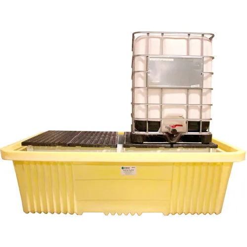ENPAC 5480-YE-D Double IBC 4000i" with Drain - 113"L x 71"W x 32"H