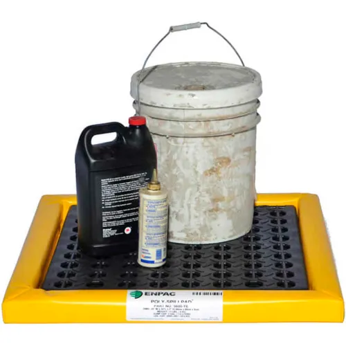 ENPAC Poly-Spill Pad With Grate - 24" x 24" x 2", 5600-YE