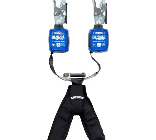 Dual retractable safety lanyard with snap hooks