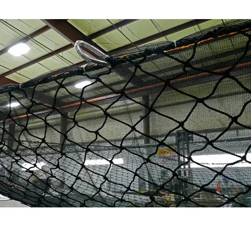 US Netting 10'x10' Fall Safety Net with Debris Liner, Black