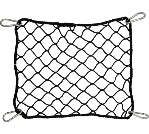 US Netting 15'x15' Personnel Fall Safety Net, Bordered, 5000LB Min-Test Synthetic Rope, Black