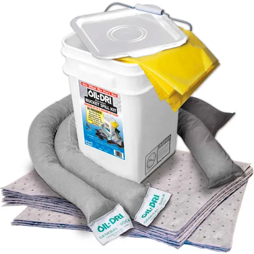 Oil-Dri Universal Bucket Spill Kit, 5 Gallon Capacity