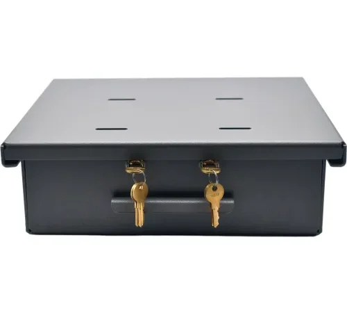 Omnimed Dual Lock Medium Refrigerator Lock Box, Aluminum