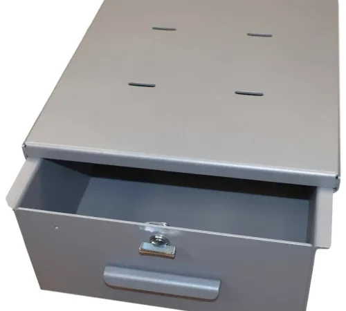 Omnimed 183035T Large Aluminum Refrigerator Lock Box with Non-Locking Thumb Latch