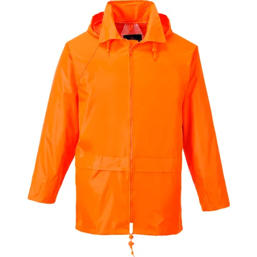Portwest® Classic Rain Jacket with Hood, XL, Orange