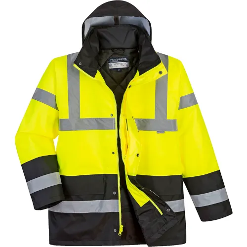 Portwest Winter Parka, M, Hi-Vis Yellow/Black
