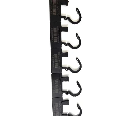 Global Industrial One Piece Padlock Seal, Black, 100/Pack