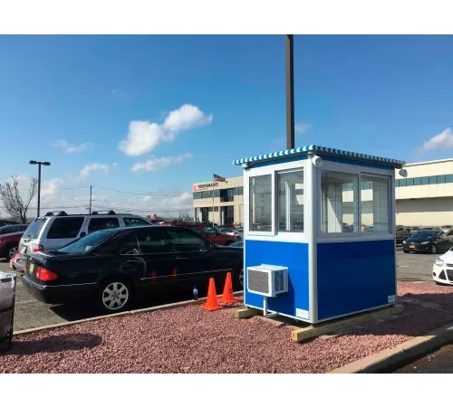 Guardian Booth Pre-Assembled Guard Booth, 4'x6' Interior, Blue - Deluxe Model