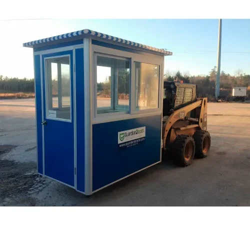 Guardian Booth Pre-Assembled Guard Booth, 4'x6' Interior, Blue - Economy Model
