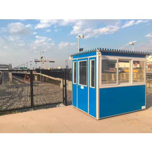 Guardian Booth Pre-Assembled Guard Booth, 6'x6' Interior, Blue - Deluxe Model