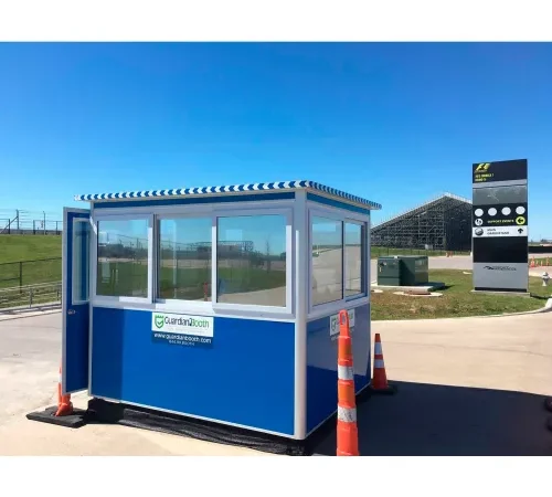 Guardian Booth Pre-Assembled Guard Booth, 6'x8' Interior, Blue - Economy Model