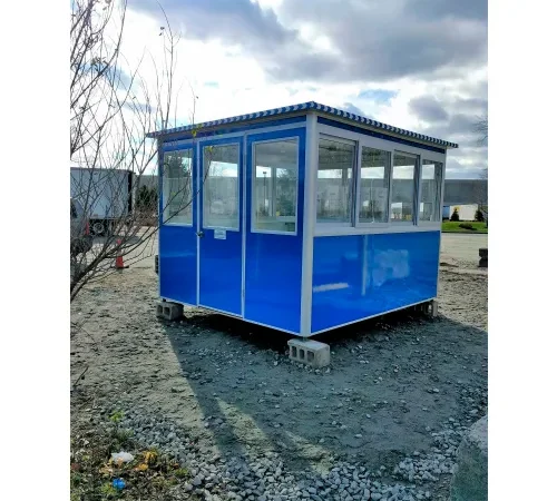 Guardian Booth Pre-Assembled Guard Booth, 8'x10' Interior, Blue - Deluxe Model