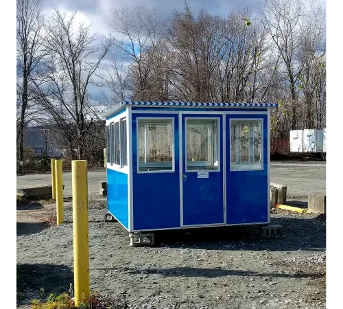 Guardian Booth Pre-Assembled Guard Booth, 8'x10' Interior, Blue - Economy Model