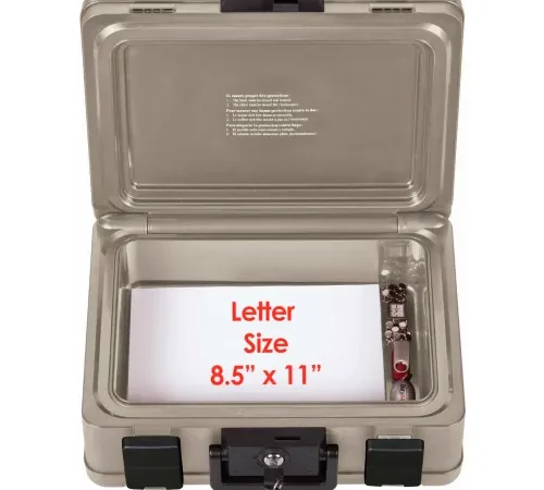 FireKing SS103 SureSeal Fire & Waterproof Chest, 15-7/8"W x 12-3/8"D x 6-1/2"H, 0.27 Cu. Ft.